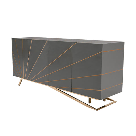 Modrest Katzu Modern Grey And Rose Gold Buffet Model VGVC-G2127-GRY