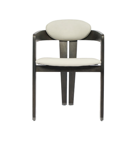 Modrest Thorne Light Grey and Dark Grey Arm Dining Chair By VIG Furniture