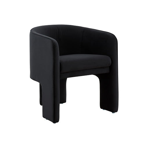 Modrest Kyle Modern Black Velvet Accent Chair Model VGRH-AC-235-BLACK-CH