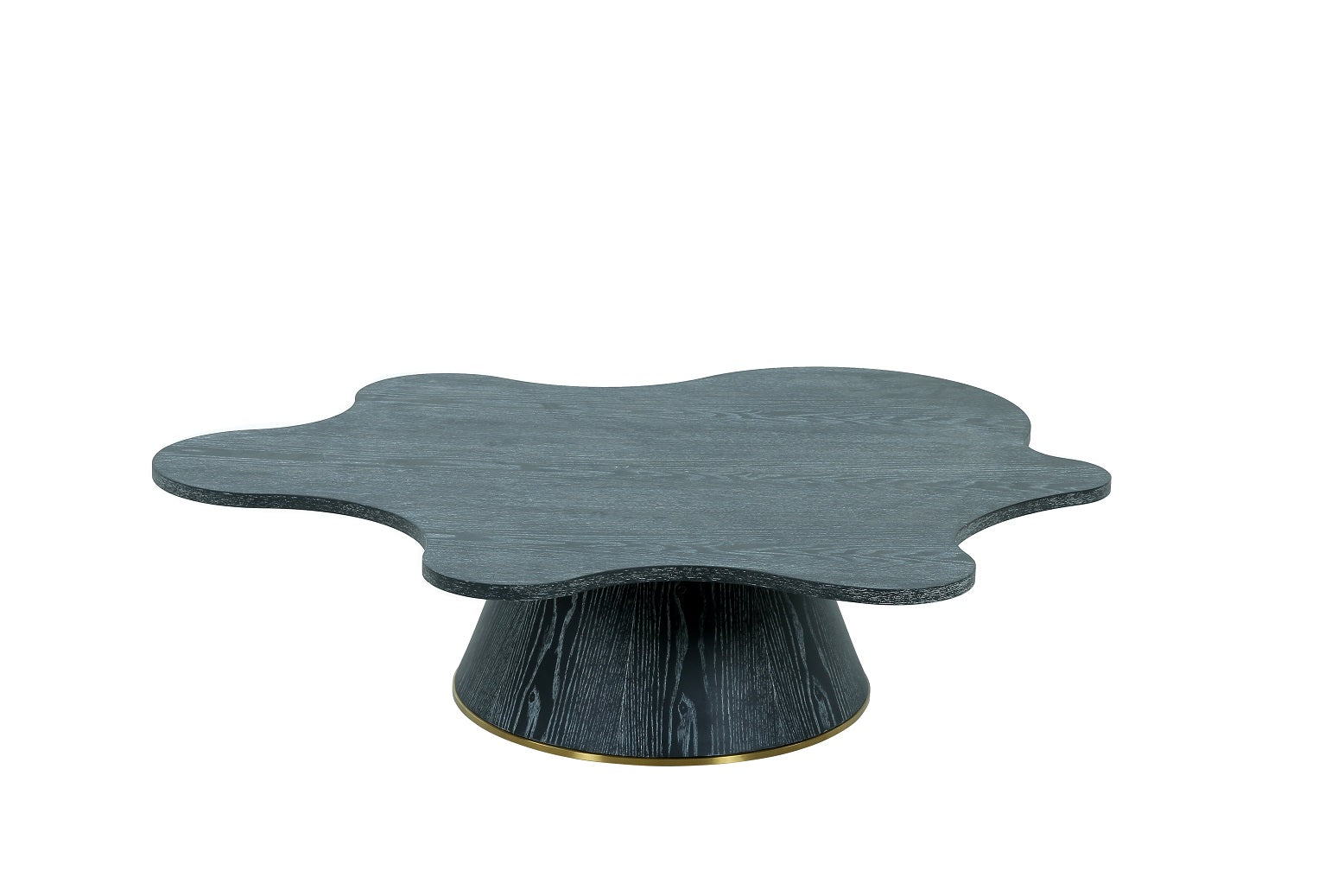 Modrest Gabbro Low Glam Black Wood And Gold Coffee Table Model VGOD-LZ-220C-L-DKW