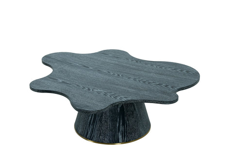 Modrest Gabbro High Black Wood And Gold Coffee Table Model VGOD-LZ-220C-H-DKW