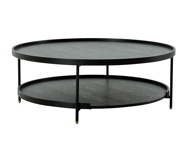 Modrest Mitchell Black Iron Round Coffee Table Model VGOD-LZ-267C-BLK