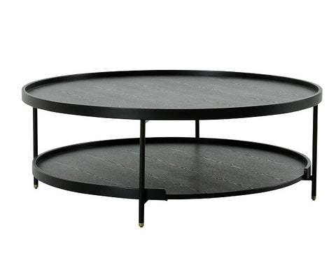 Modrest Mitchell Black Iron Round Coffee Table Model VGOD-LZ-267C-BLK