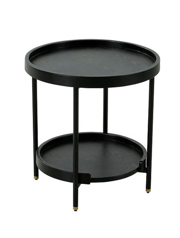 Modrest Mitchell Black Iron Round End Table Model VGOD-LZ-267E-BLK