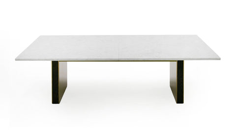 Modrest Auer White Marble & Gold Dining Table Model VGGM-DT-VALDERA-DT