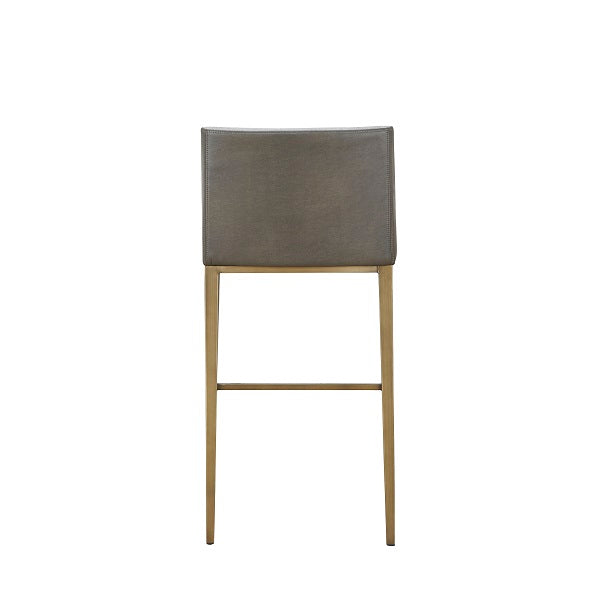 Modrest Fairview Contemporary Grey & Brass Bar Stool Model VGGA-6947CH-B-GRY-BS