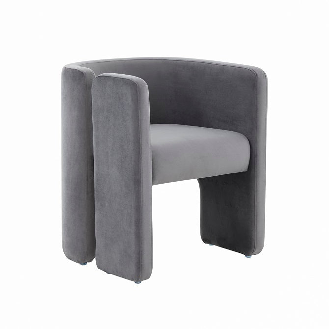 Modrest Tirta Modern Grey Accent Chair Model VGRH-AC-234-L-GREY-CH