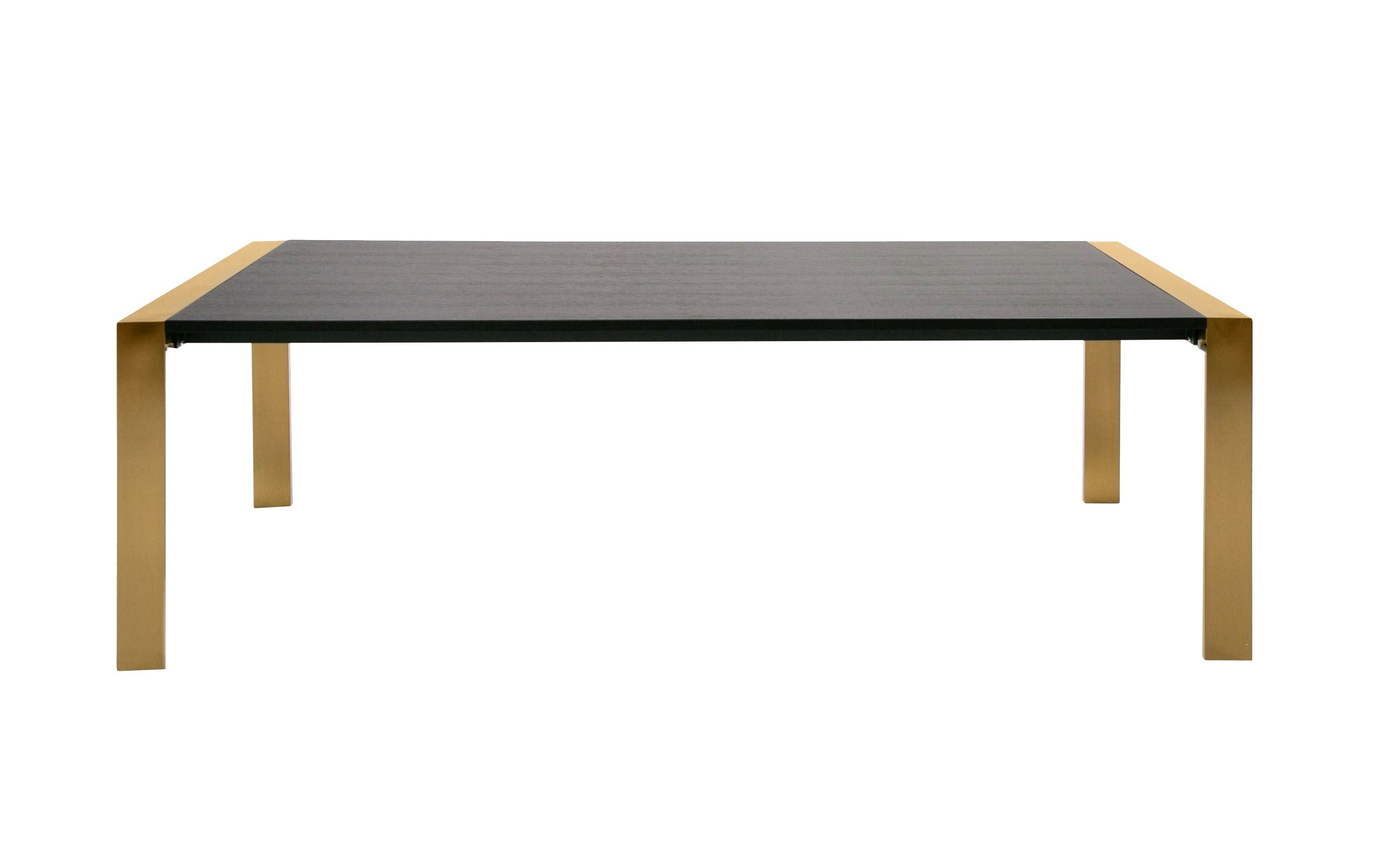 Modrest Fauna Modern Wenge And Brass Dining Table Model VGBB-BN-2T-WB-DT