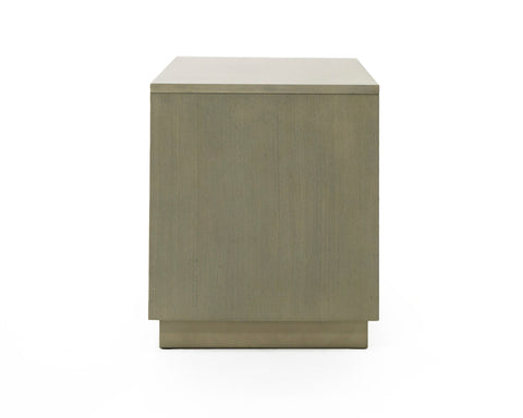 Modrest Nixa Modern Wide Birch & Brushed Bronze Nightstand Model VGVC-N1909-L-BIR