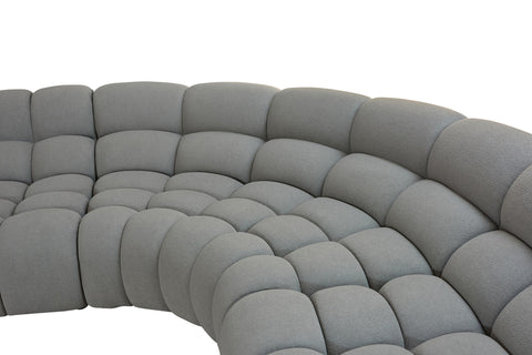 Divani Casa Yolonda Modern Light Grey Curved Sectional Sofa Model VGEV-2126B-LGRY-SECT