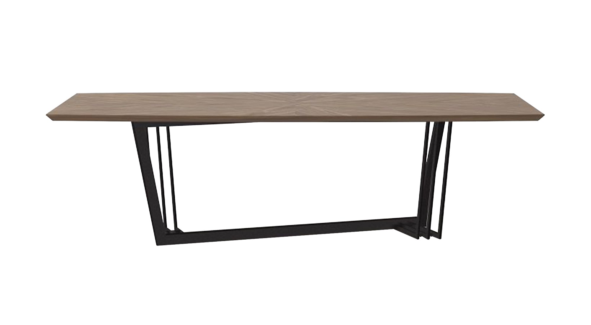 Modrest Gilroy Modern Walnut And Black Dining Table Model VGBB-MI2003T-WAL-B-DT