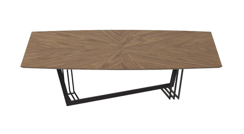 Modrest Gilroy Modern Walnut And Black Dining Table Model VGBB-MI2003T-WAL-B-DT