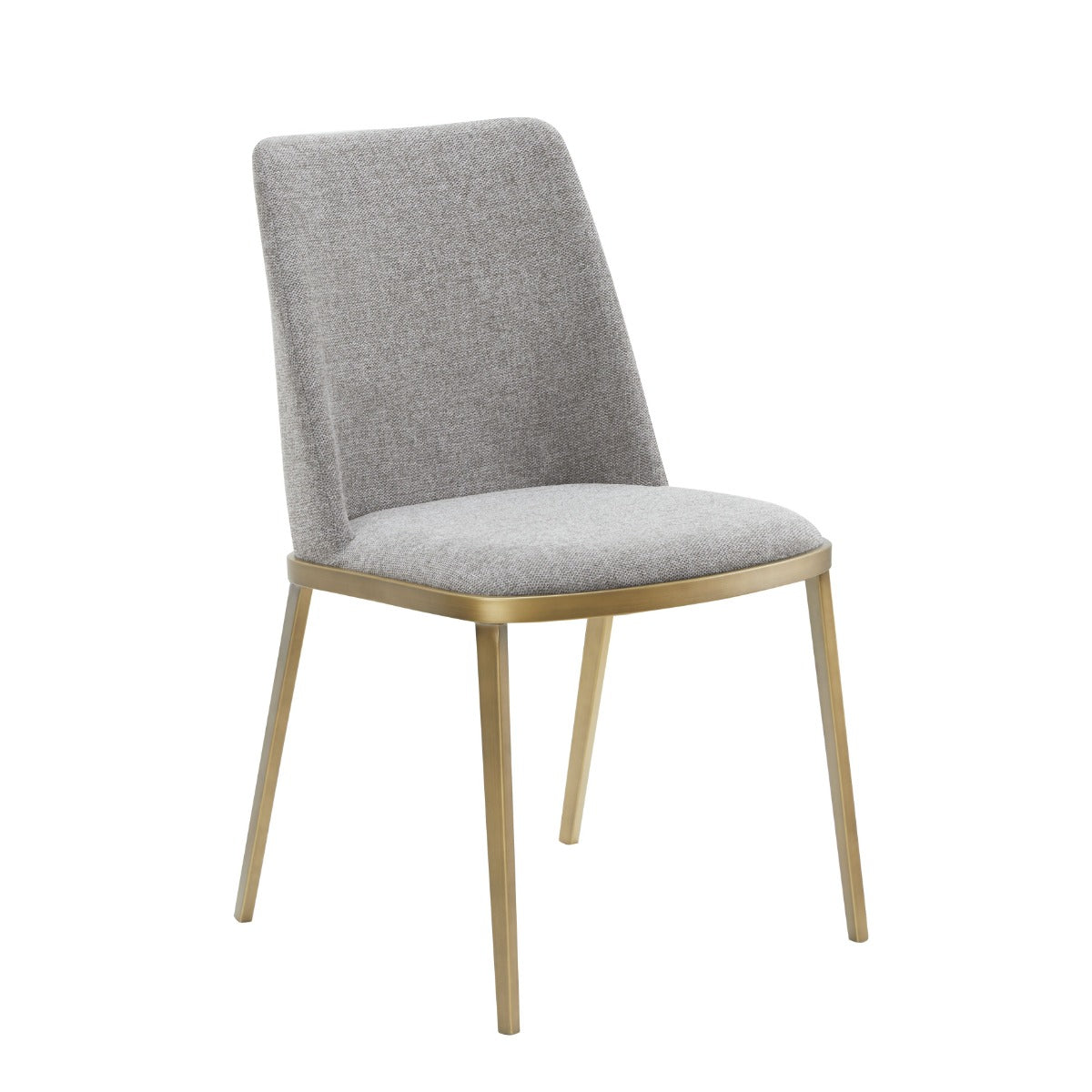 Modrest Brent Contemporary Light Grey Fabric & Brass Dining Chair (Set of 2) By VIG Furniture