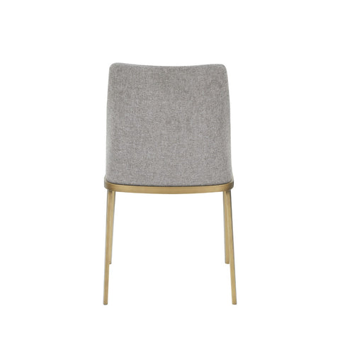 Modrest Brent Contemporary Light Grey Fabric & Brass Dining Chair (Set of 2) By VIG Furniture