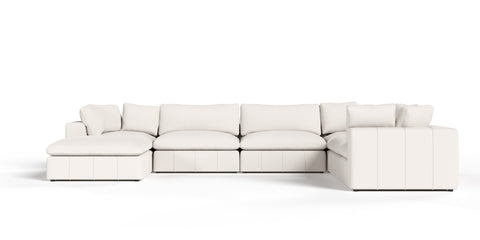 Divani Casa Vicki Modern Off White Fabric Modular Sectional 7 Piece Sectional Model VGKV-KF.8033-MOD-IVORY-7-Piece Sectional