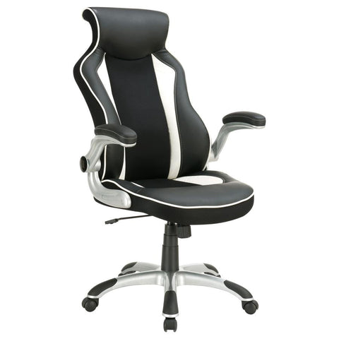 Coaster Dustin Adjustable Height Office Chair Black and Silver Model 800048