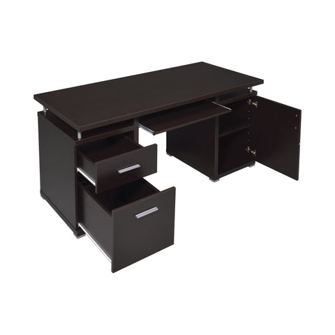 Coaster Tracy 2-drawer Computer Desk Cappuccino Model 800107