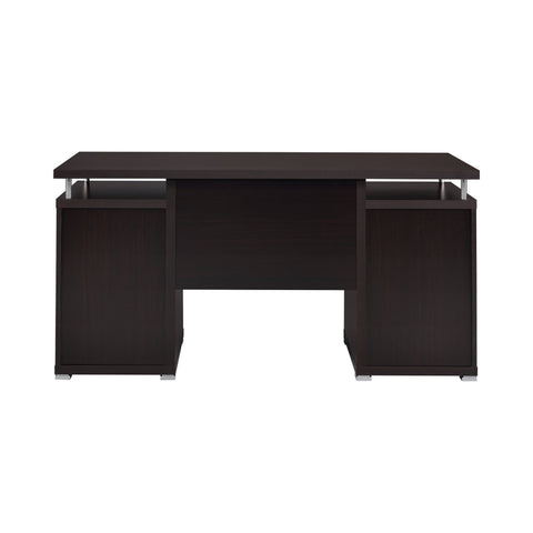 Coaster Tracy 2-drawer Computer Desk Cappuccino Model 800107