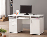 Coaster Tracy 2-drawer Computer Desk White Model 800108