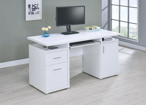Coaster Tracy 2-drawer Computer Desk White Model 800108