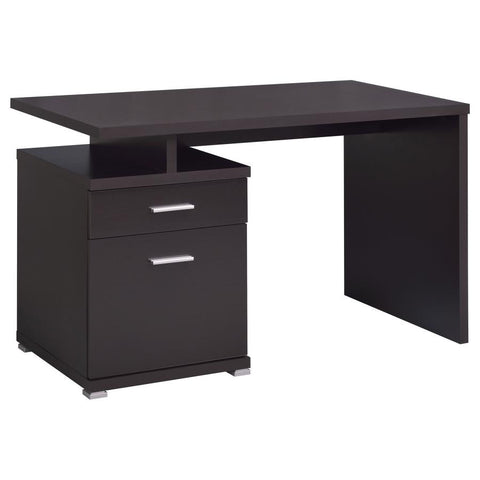Coaster Irving 2-drawer Office Desk with Cabinet Cappuccino Model 800109