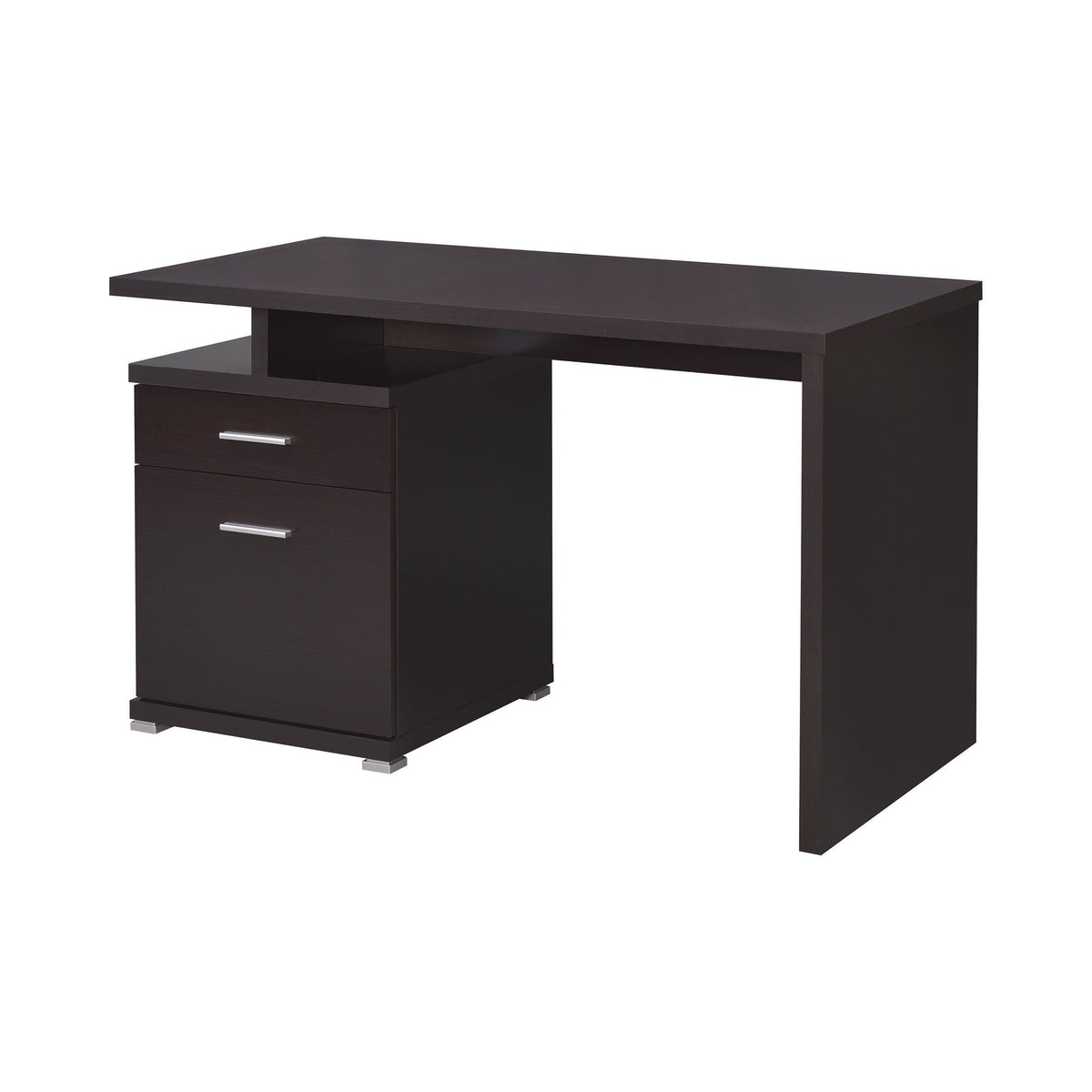 Coaster Irving 2-drawer Office Desk with Cabinet Cappuccino Model 800109