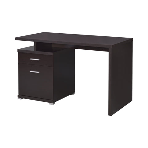 Coaster Irving 2-drawer Office Desk with Cabinet Cappuccino Model 800109