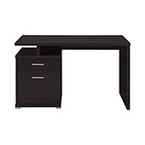 Coaster Irving 2-drawer Office Desk with Cabinet Cappuccino Model 800109