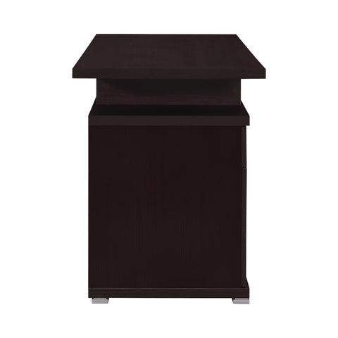 Coaster Irving 2-drawer Office Desk with Cabinet Cappuccino Model 800109