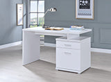 Coaster Irving 2-drawer Office Desk with Cabinet White Model 800110