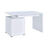 Coaster Irving 2-drawer Office Desk with Cabinet White Model 800110