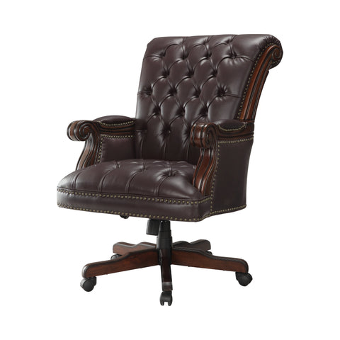 Coaster Calloway Tufted Adjustable Height Office Chair Dark Brown Model 800142