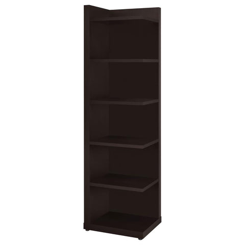 Coaster Pinckard 6-tier Corner Bookcase Cappuccino Model 800270