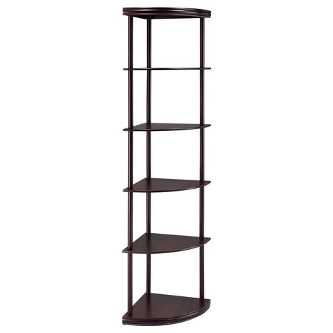 Coaster Bonwick 5-shelf Corner Bookshelf Cappuccino Model 800279