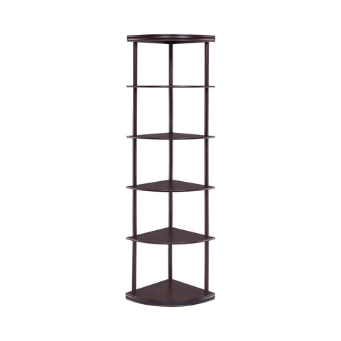 Coaster Bonwick 5-shelf Corner Bookshelf Cappuccino Model 800279