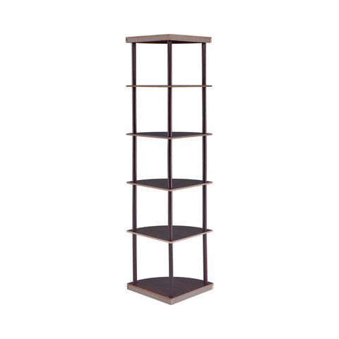 Coaster Bonwick 5-shelf Corner Bookshelf Cappuccino Model 800279