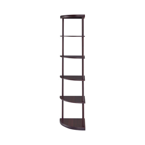 Coaster Bonwick 5-shelf Corner Bookshelf Cappuccino Model 800279