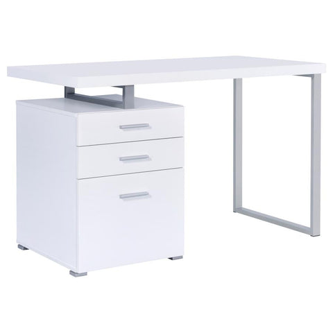 Coaster Brennan 3-drawer Office Desk White Model 800325