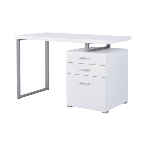 Coaster Brennan 3-drawer Office Desk White Model 800325