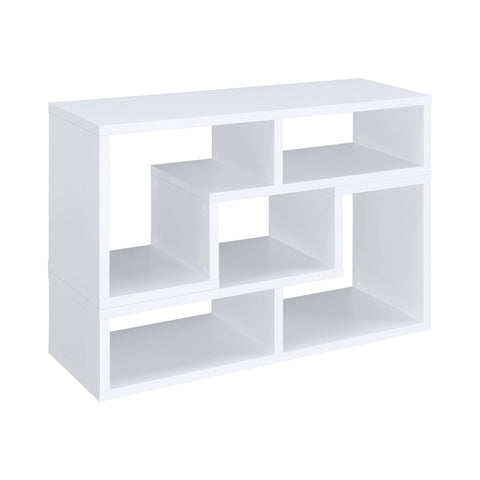 Coaster Velma Convertible TV Console and Bookcase White Model 800330
