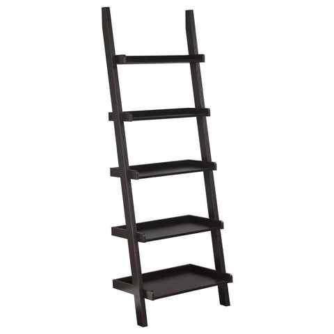 Coaster Colella 5-shelf Ladder Bookcase Cappuccino Model 800338
