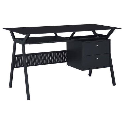 Coaster Weaving 2-drawer Computer Desk Black Model 800436
