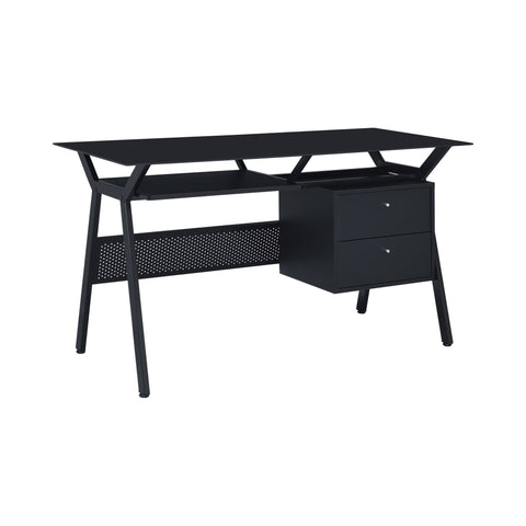 Coaster Weaving 2-drawer Computer Desk Black Model 800436
