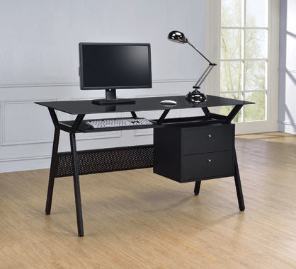 Coaster Weaving 2-drawer Computer Desk Black Model 800436