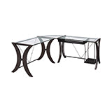 Coaster Monterey 3-piece L-shaped Computer Desk Set Cappuccino Model 800446