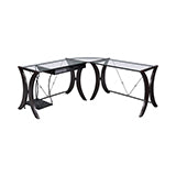 Coaster Monterey 3-piece L-shaped Computer Desk Set Cappuccino Model 800446