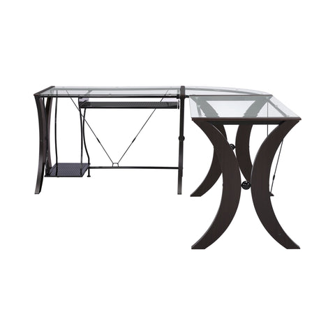 Coaster Monterey 3-piece L-shaped Computer Desk Set Cappuccino Model 800446