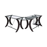 Coaster Monterey 3-piece L-shaped Computer Desk Set Cappuccino Model 800446