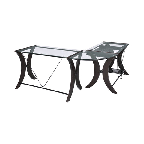 Coaster Monterey 3-piece L-shaped Computer Desk Set Cappuccino Model 800446