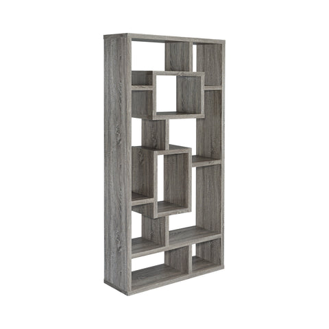 Coaster Howie 10-shelf Bookcase Weathered Grey Model 800512